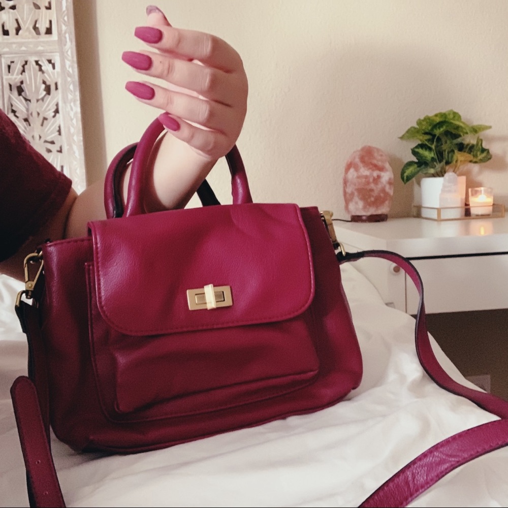 Burgundy Merona Crossbody Handbag